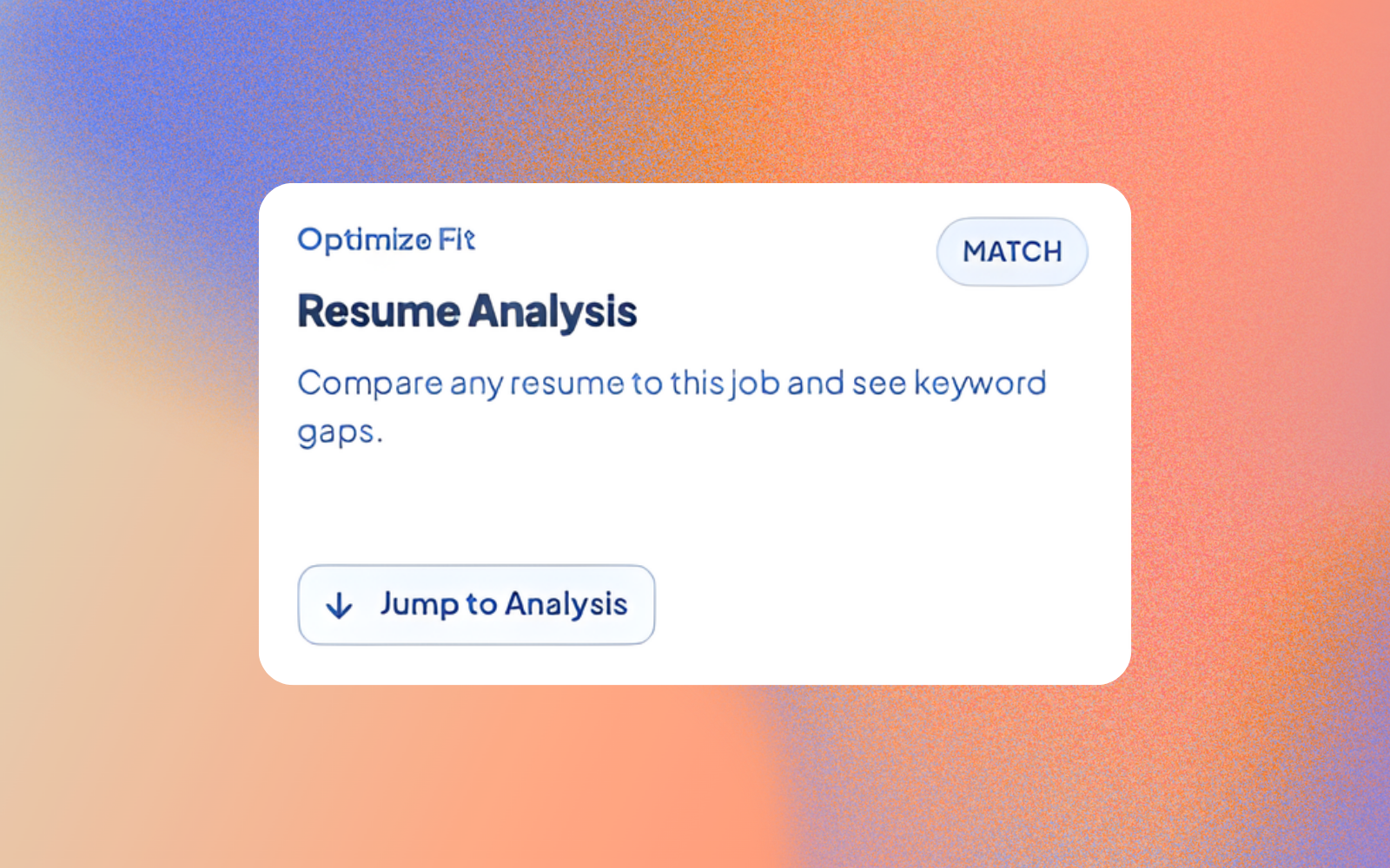 Özgeçmiş optimizasyon ekranı